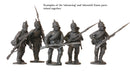 Franco-Prussian War 1870 – 1871 Prussian Infantry Advancing, 28 mm Scale Model Plastic Figures Advancing Example