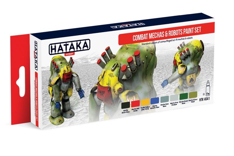 Combat Mechas & Robots Paint Set Red Line (Airbrush-Dedicated) By Hataka Hobby