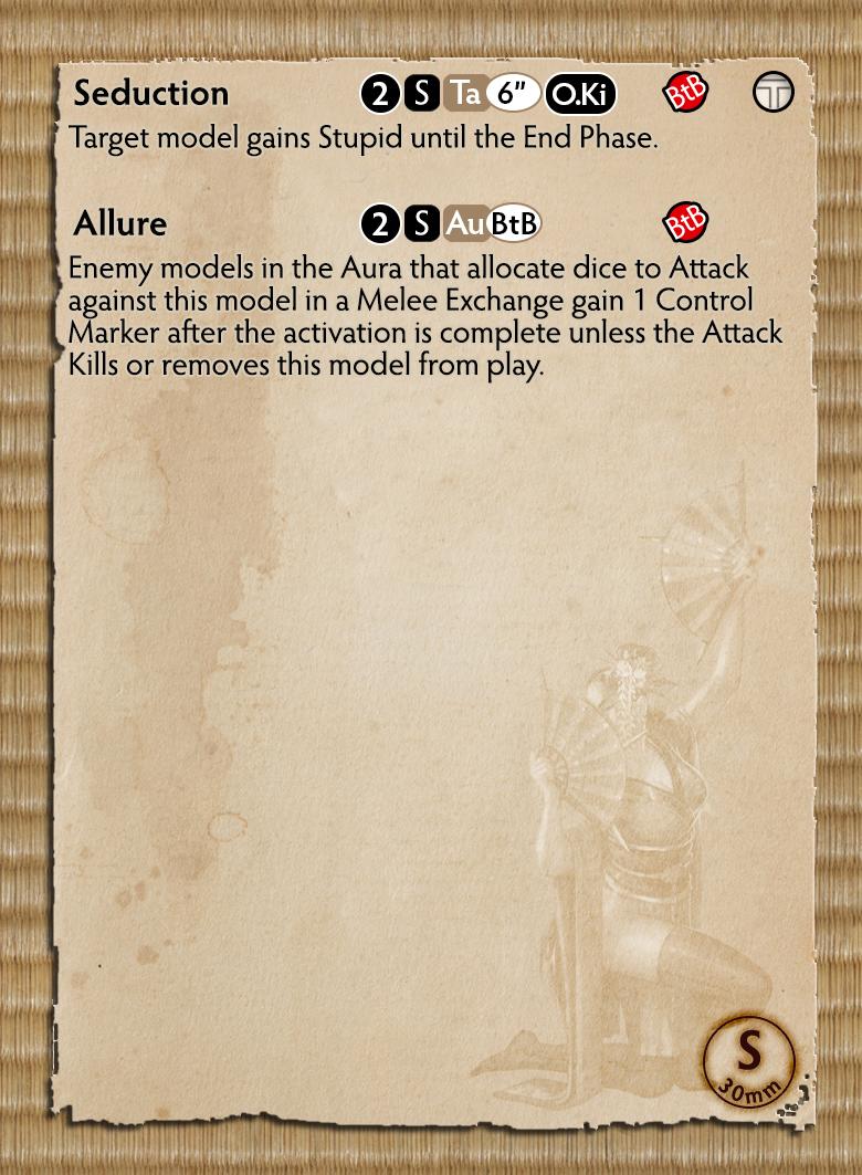 Bushido “Ayame” Silvermoon Trade Syndicate Miniature Figure Back Of Card
