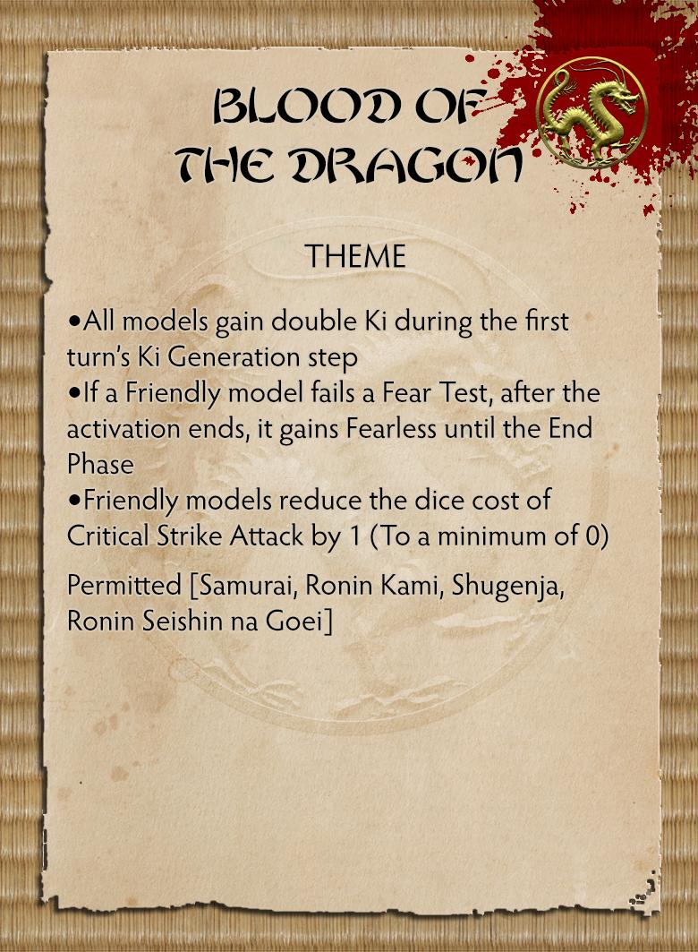 Bushido Prefecture of Ryu Faction Special Card Deck Example 2