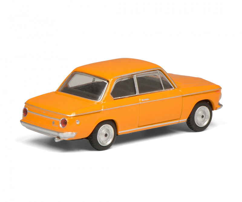 BMW 2002 (Orange) 1:64 Diecast Scale Model Left Rear View