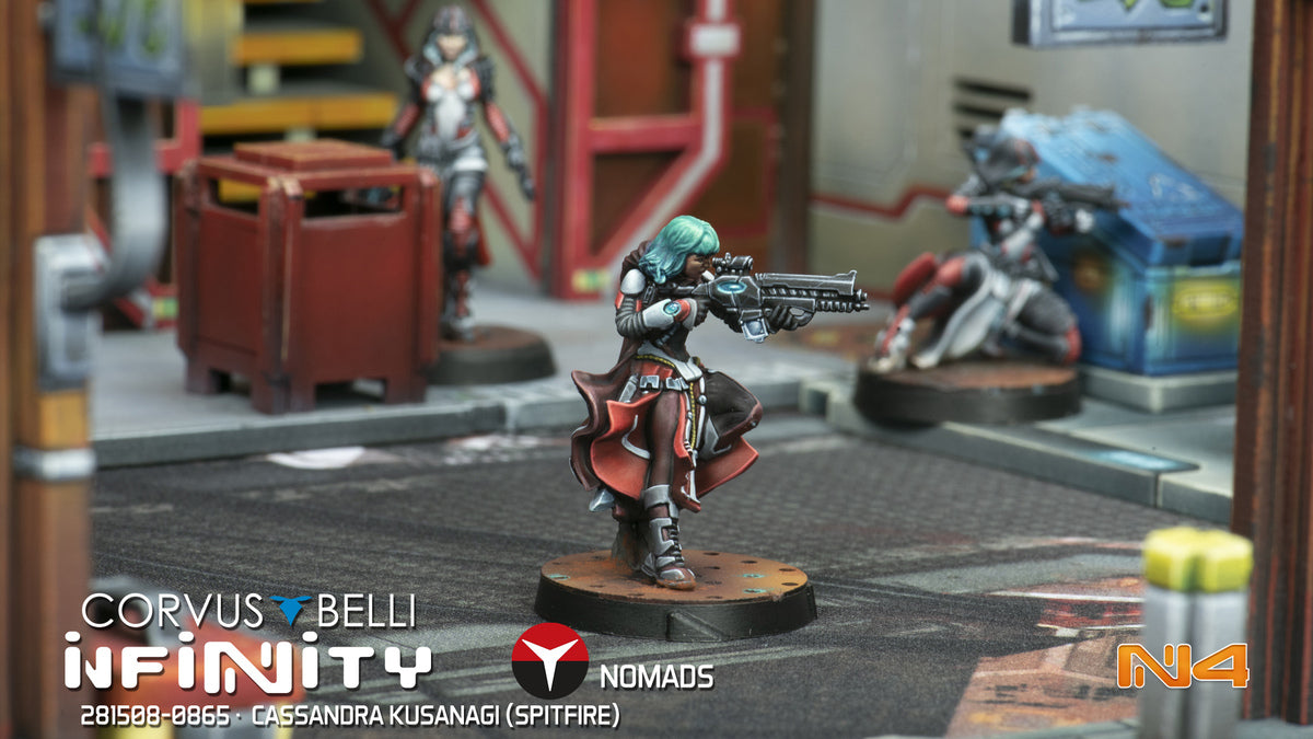 Infinity Nomads Cassandra Kusanagi (Spitfire) Miniature Game Figure In Game