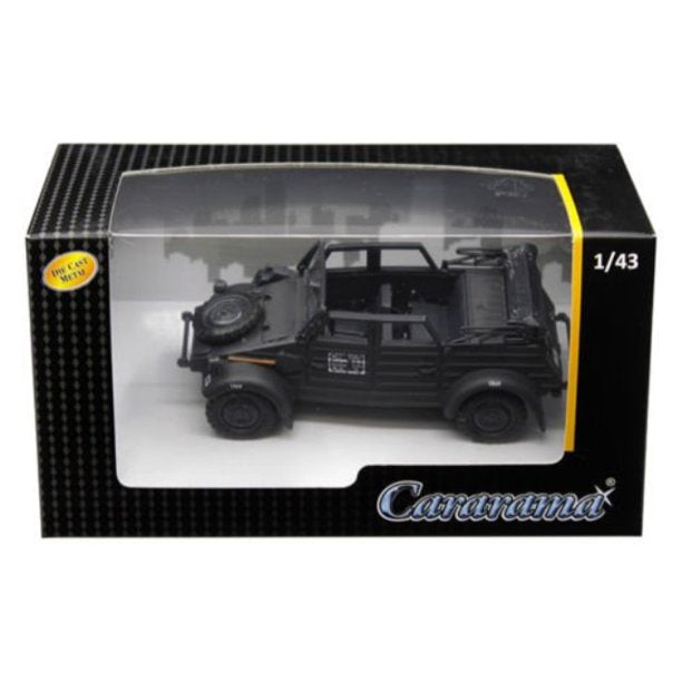 Volkswagen Kübelwagen K Type 82 Convertible (Black) 1:43 Scale Model By Cararama