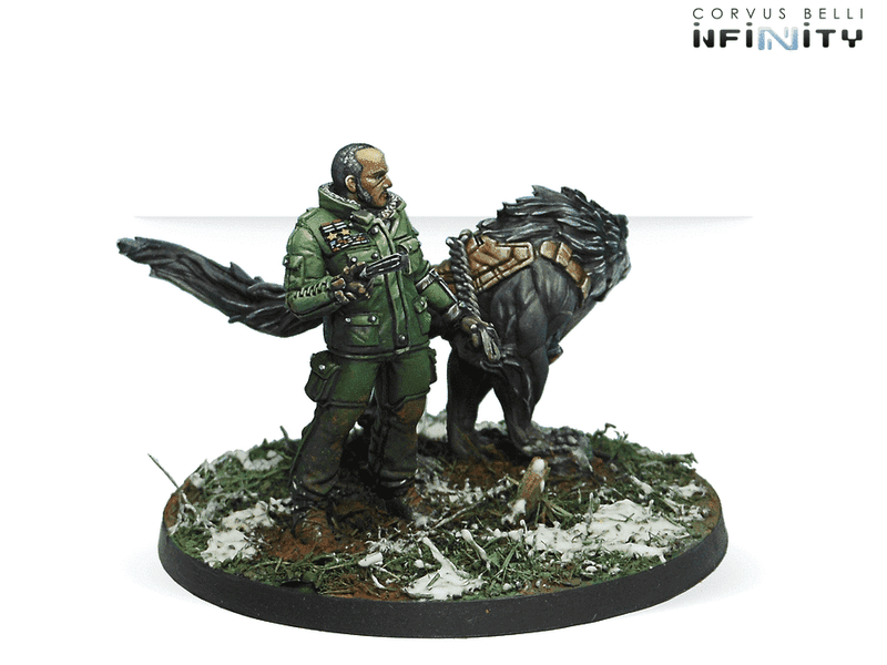 Infinity Ariadna Colonel Yevgueni Voronin Miniature Game Figures Side View