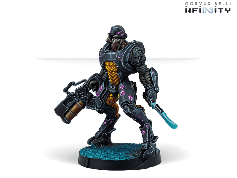 Infinity CodeOne Combined Army Booster Pack Alpha Miniature Game Figures Jayth Cutthroats Chain Rifle