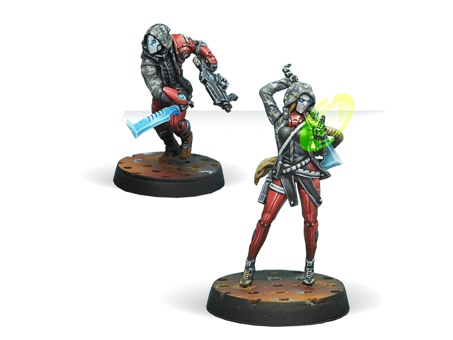 Infinity Nomads Corregidor Bandits Miniature Game Figures By Corvus Belli