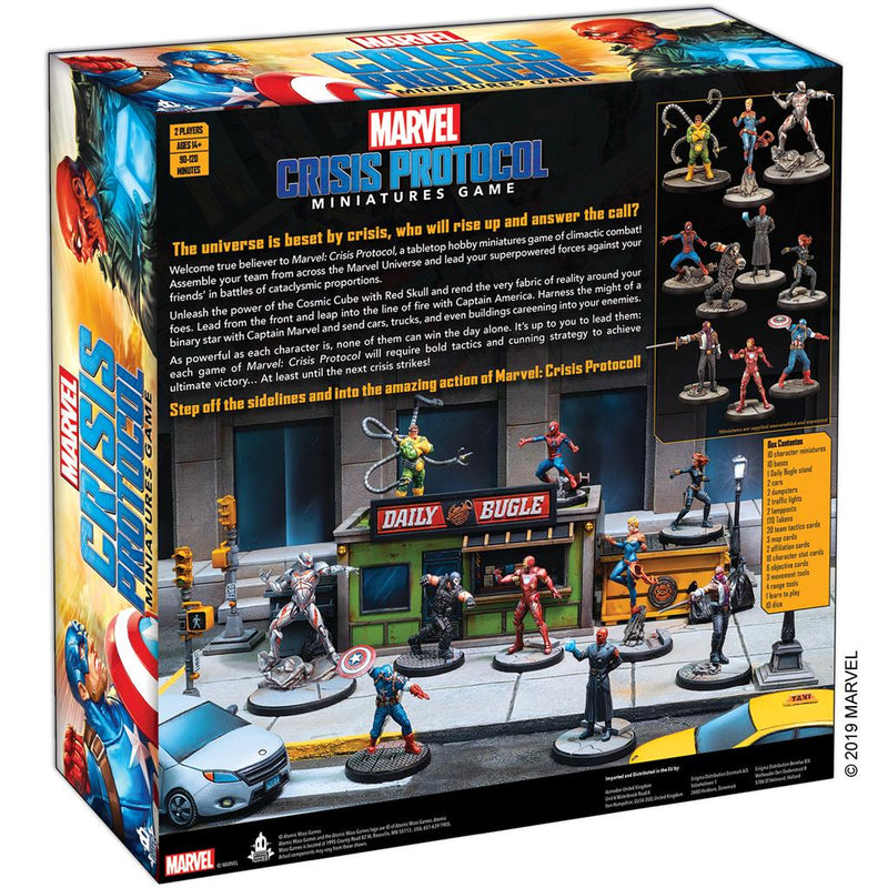 Marvel Crisis Protocol Miniatures Core Game Set Back of Box