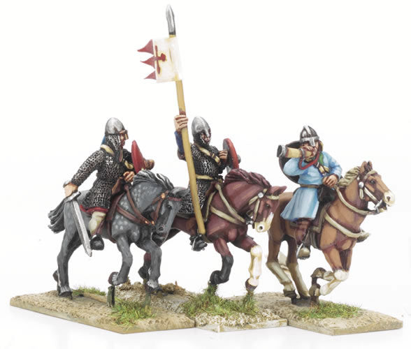 Crusades Crusader Cavalry Command, 28 mm Scale Model Metal Figures