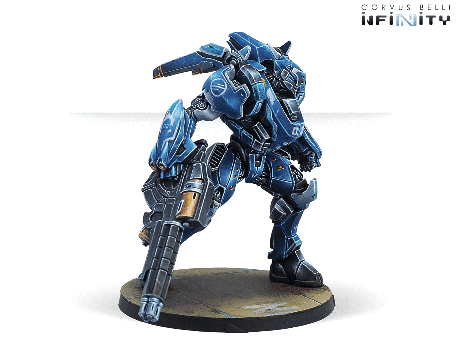 Infinity CodeOne PanOceania Cutters (TAG) Miniature Game Figure Side View