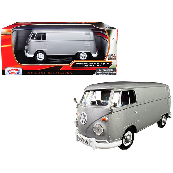 Volkswagen Type 2 (T1) Delivery Van (Gray) 1:24 Scale Diecast Car