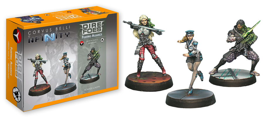 Infinity Dire Foes Mission Pack 2: Fleeting Alliance Box & Figures