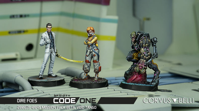Infinity CodeOne Dire Foes Mission Pack Beta Void Tango Miniature Game Figures Scene 2