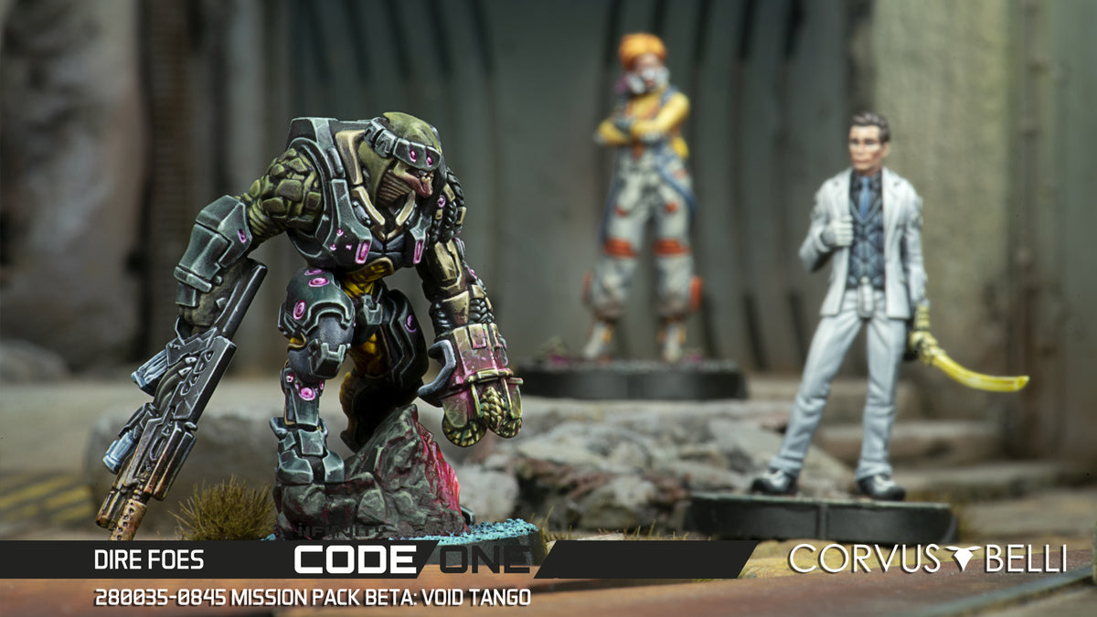 Infinity CodeOne Dire Foes Mission Pack Beta Void Tango Miniature Game Figures Scene 4