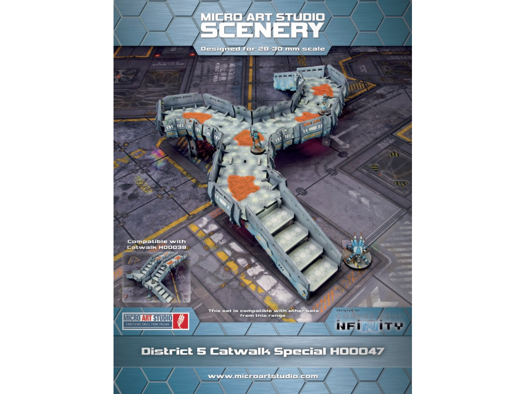 Infinity District 5 Catwalk Miniature Game Tabletop Scenery