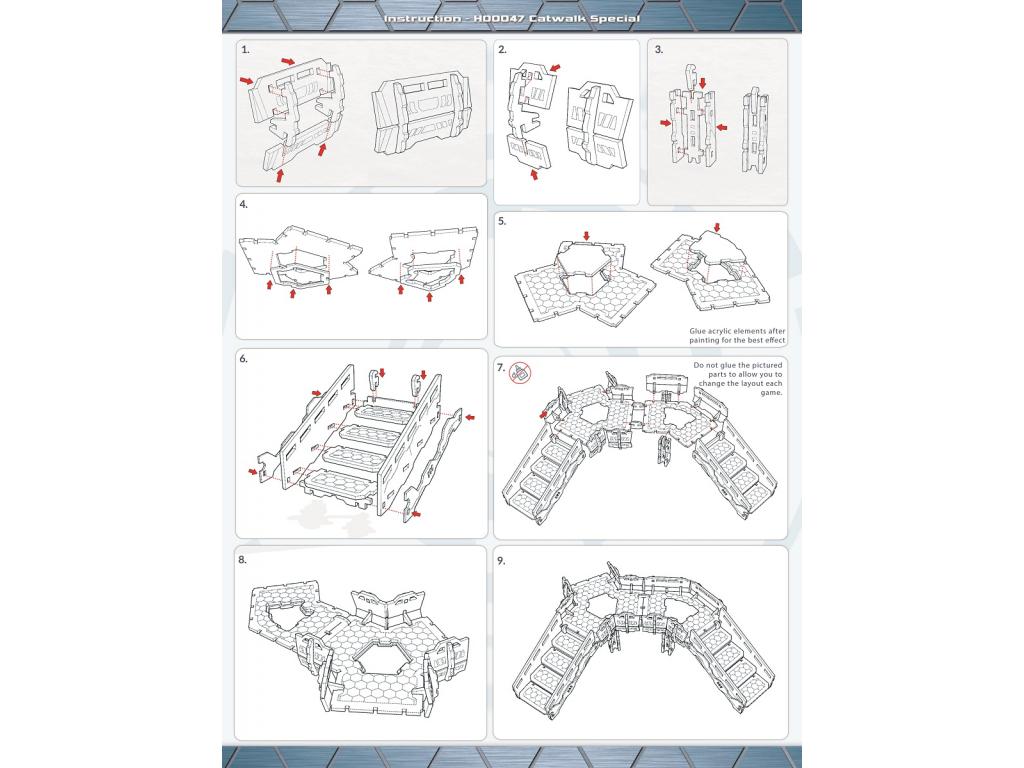 Infinity District 5 Catwalk Miniature Game Tabletop Scenery Instructions