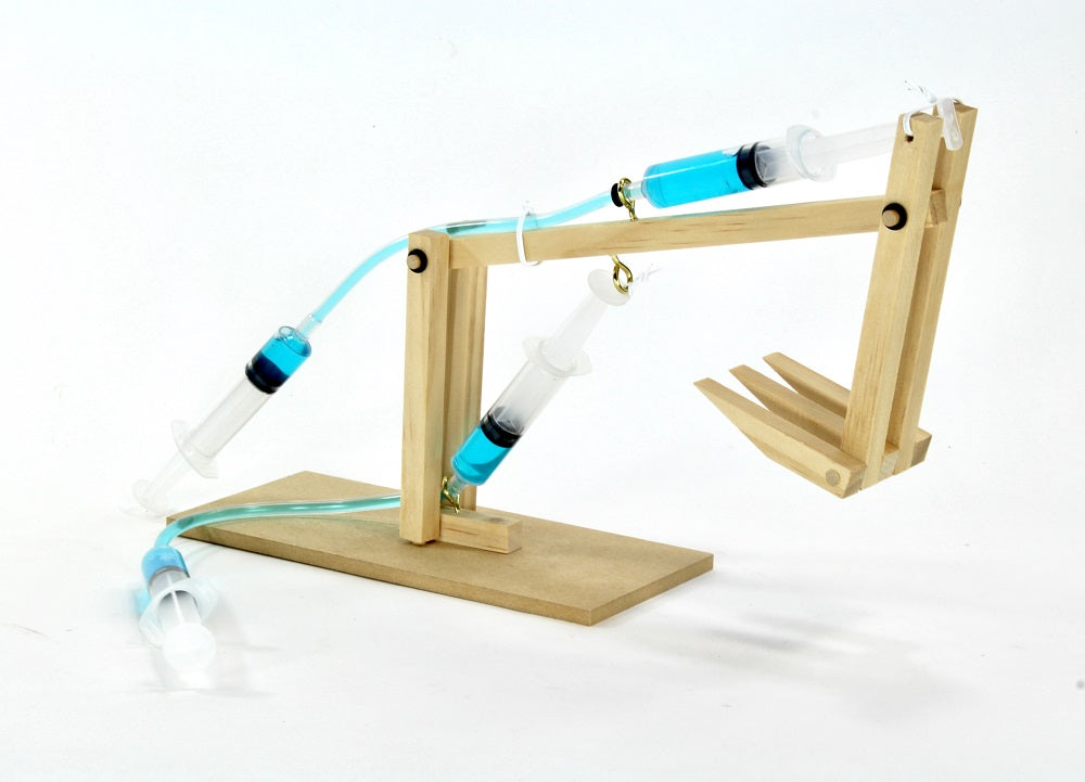 Hydraulic Machines 4 In 1 Wooden Kit Excavator