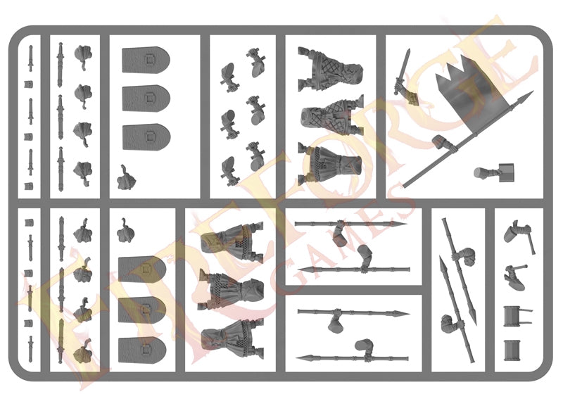 Black Guard, 28mm Scale Model Figures Sample Frame