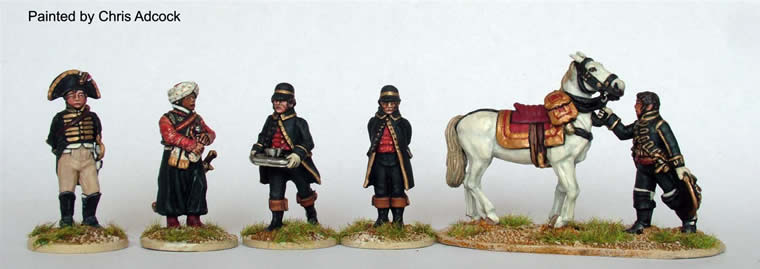 Napoleonic French, Napoleon’s Personal Staff, 28 mm Scale Model Metal Figures