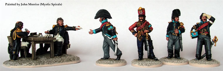 Napoleonic French Support Staff, 28 mm Scale Model Metal Figures