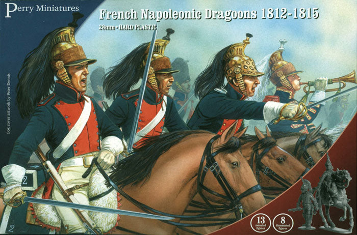 Napoleonic French Dragoons 1812 -1815, 28 mm Scale Model Plastic Figures By Perry Miniatures