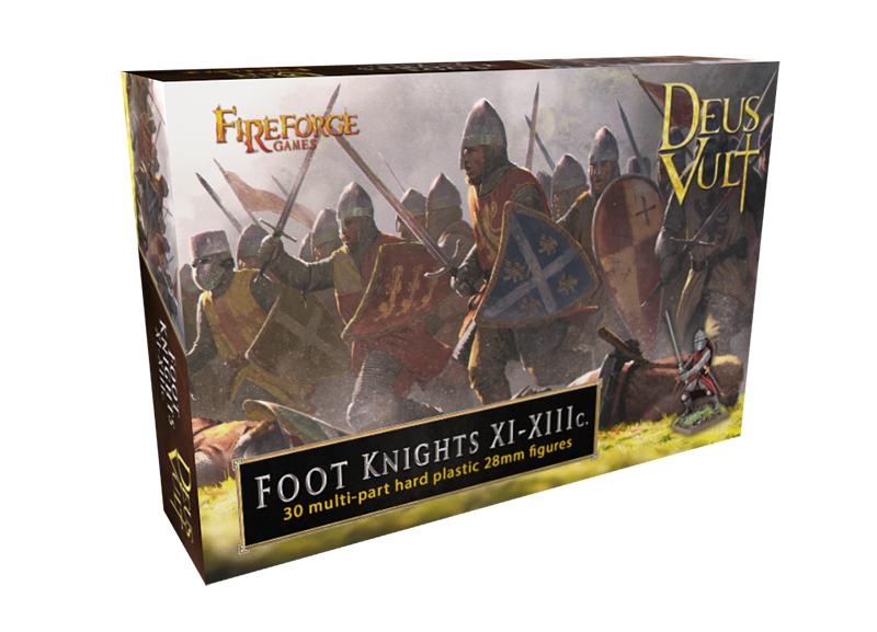 Foot Knights 11th – 13th Century, 28mm Model Figures