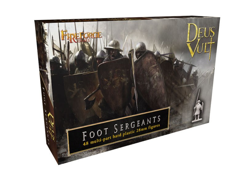 Medieval Foot Sergeants, 28mm Model Figures By Fireforge Games