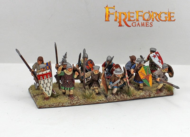 Medieval Foot Sergeants, 28mm Model Figures Painted Examples