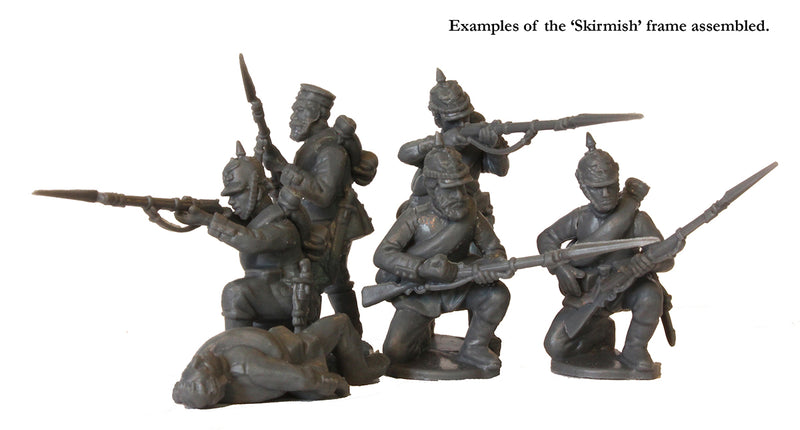 Franco-Prussian War 1870 – 1871 Prussian Infantry Skirmishing, 28 mm Scale Model Plastic Figures Skirmish Example