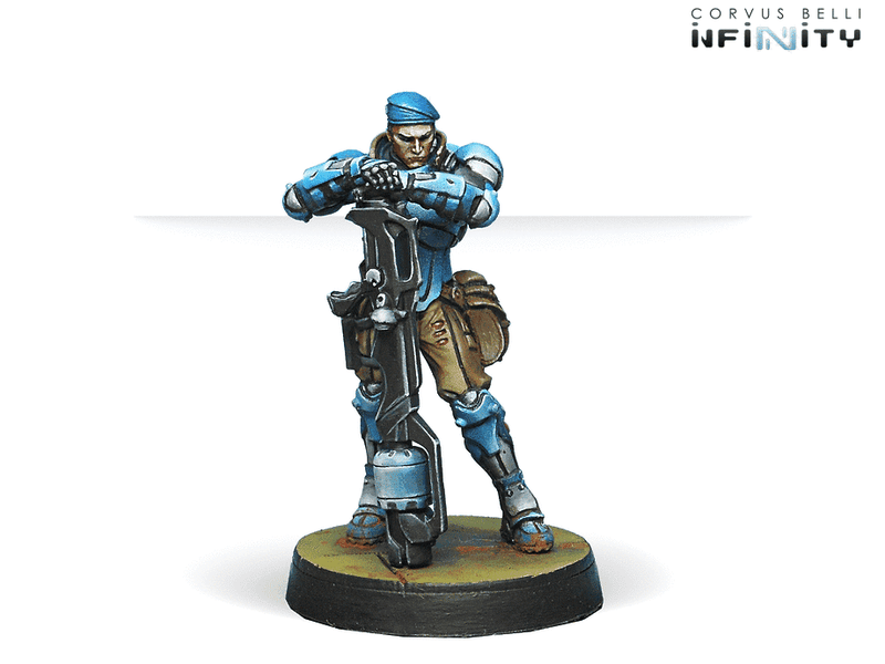 Infinity PanOceania Fusiliers Miniature Game Figures Missile Launcher