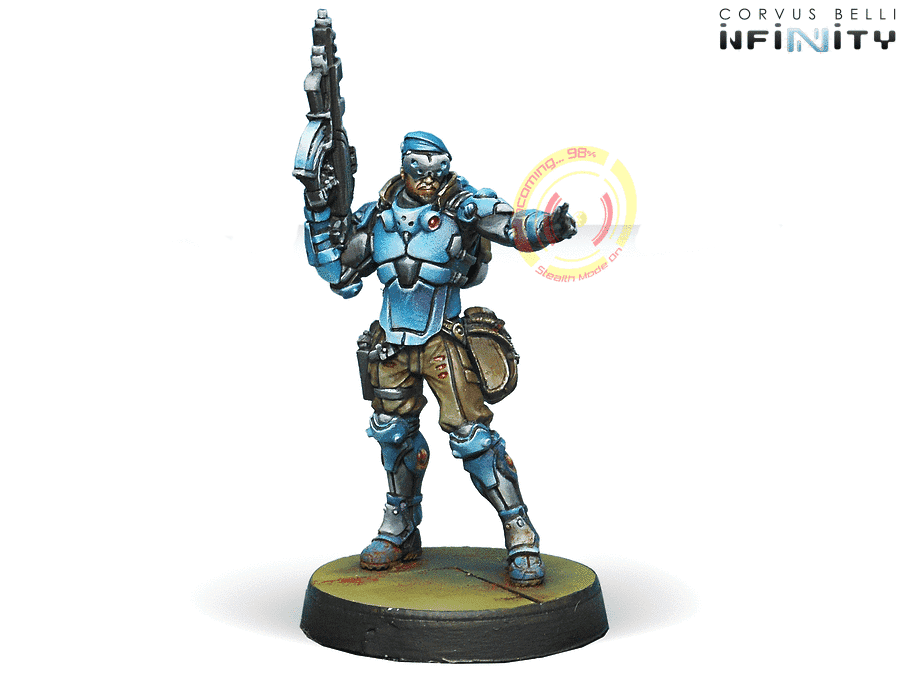 Infinity PanOceania Fusiliers Miniature Game Figures Hacker Combi Rifle