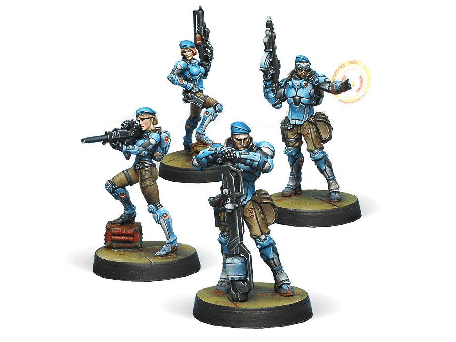 Infinity PanOceania Fusiliers Miniature Game Figures