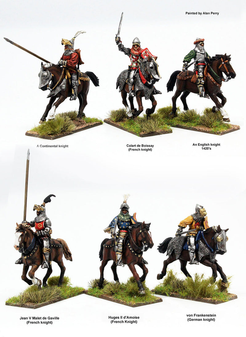 Agincourt Mounted Knights 1415-1429, 28 mm Model Plastic Figures Kit Alan Perry Exmaples