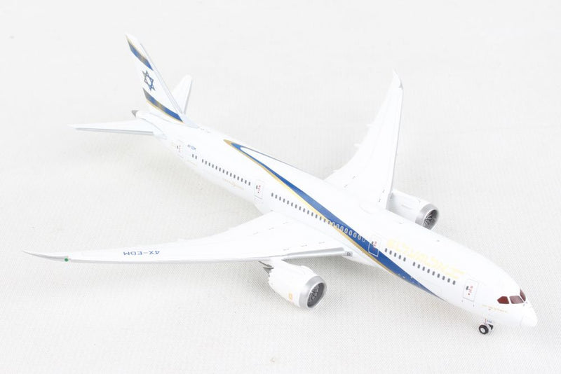 Boeing 787-9 Dreamliner El Al Airlines “Jerusalem of Gold” (4X-EDM) 1:400 Scale Model Right Front View