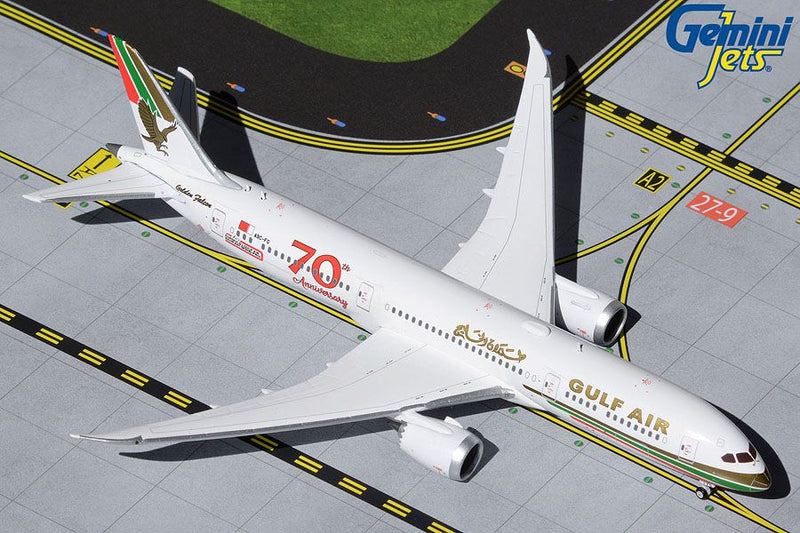 Boeing 787-9 Gulf Air (A9C-FG) 70th Anniversary Livery, 1:400 Scale Model