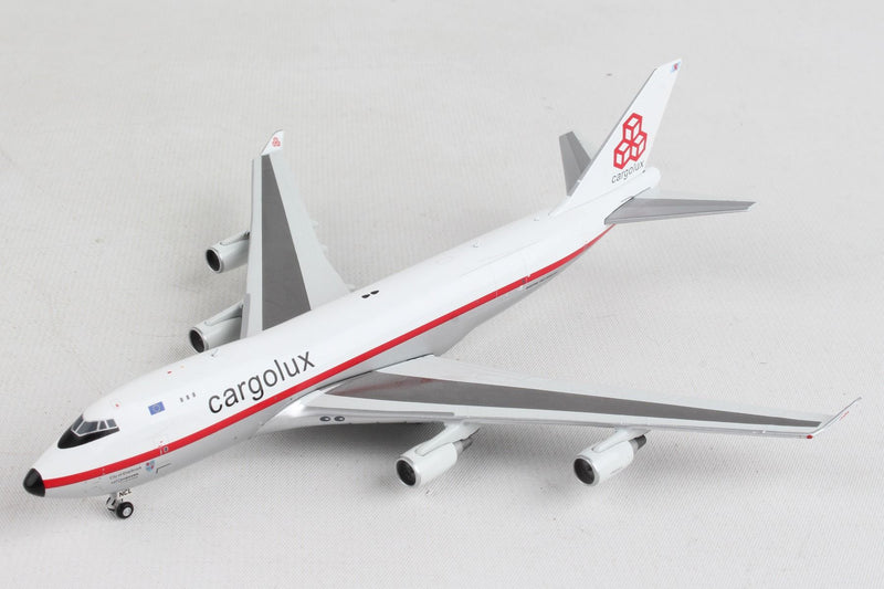 Boeing 747-400F Cargolux (LX-NCL) 1:400 Scale Model Left Front View
