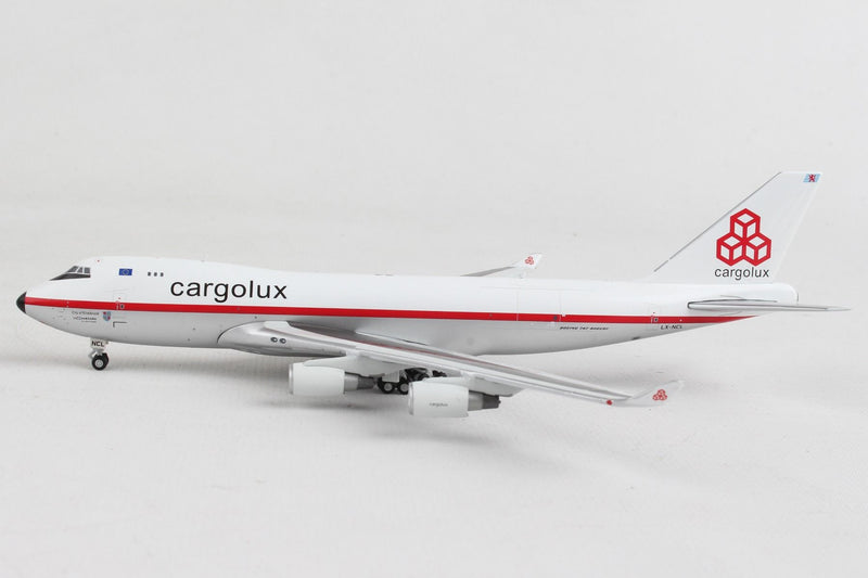 Boeing 747-400F Cargolux (LX-NCL) 1:400 Scale Model Left Side View