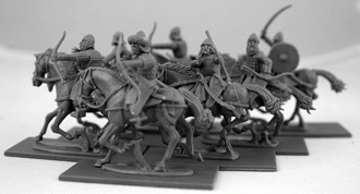 Grippping Beast Arab Heavy Cavalry 10th -13th Century, 28 mm Scale Model Plastic Figures Unpainted Example
