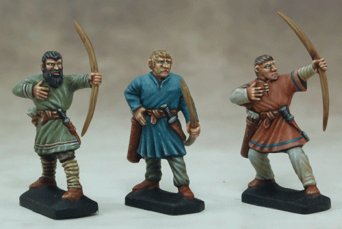 Dark Age Archers 10th -13th Century, 28 mm Scale Model Plastic Figures Painted Example #3