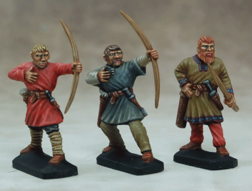 Dark Age Archers 10th -13th Century, 28 mm Scale Model Plastic Figures Painted Example #2