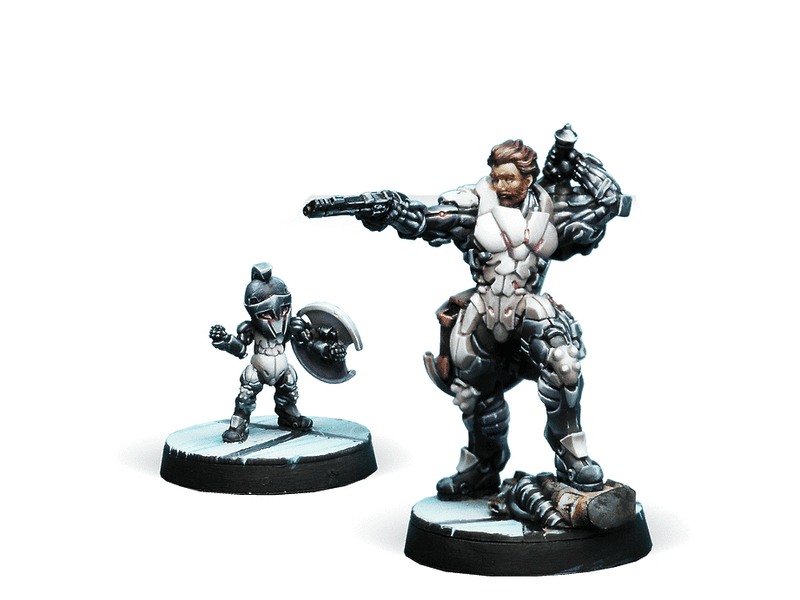 Infinity ALEPH Hector, Homerid Champion (Heavy Pistol, EXP CCW) Miniature Game Figures