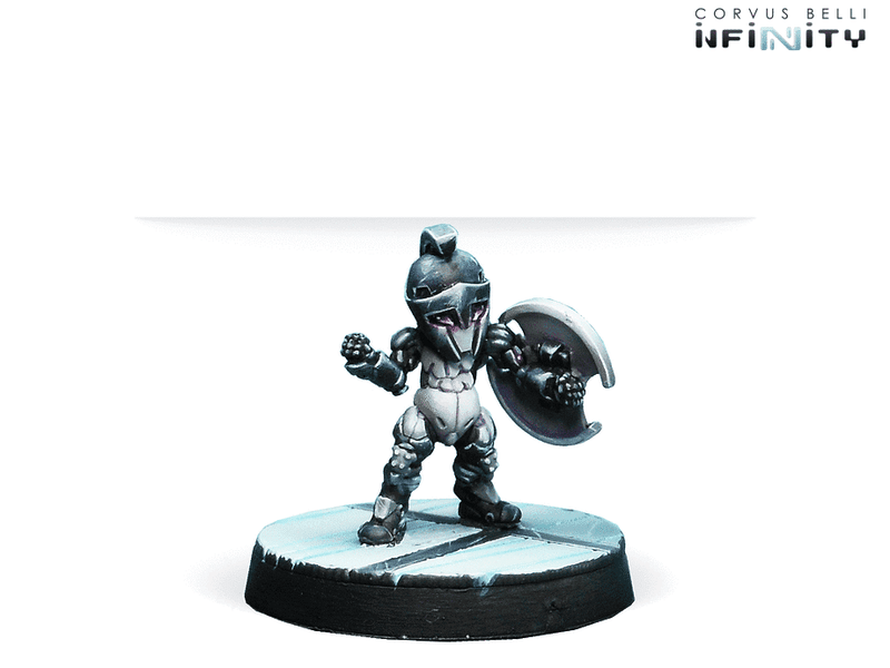 Infinity ALEPH Hector, Homerid Champion (Heavy Pistol, EXP CCW) Miniature Game Figures Tinbot