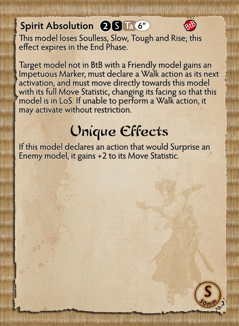 Yuta of Yurei Themed Warband Faction Metal Figure Set Hikari Profile Card Back