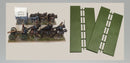 230 mm x 50 mm & 210 mm x 50 mm Cannon and Limber with Horses Plastic Bases (2 each)