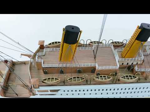 RMS Titanic (Large) Wooden Scale Model By Old Modern Handicrafts