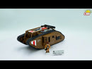 British Tank Mark V “Male” WWI, 837 Piece Block Kit Video