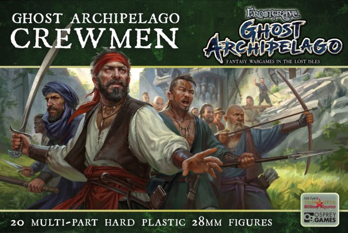 Frostgrave Ghost Archipelago Crewmen, 28 mm Scale Model Plastic Figures