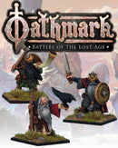 Oathmark Dwarf King, Wizard & Musician, 28 mm Scale Metal Figures