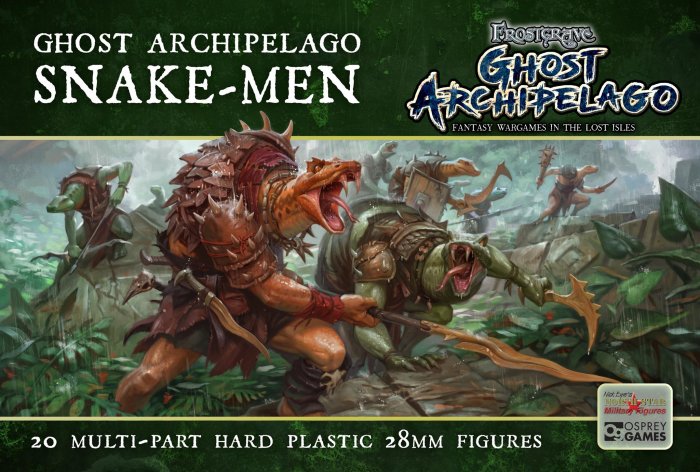 Frostgrave Ghost Archipelago Snake-Men, 28 mm Scale Model Plastic Figures