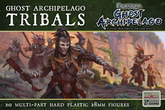 Frostgrave Ghost Archipelago Tribals, 28 mm Scale Model Plastic Figures