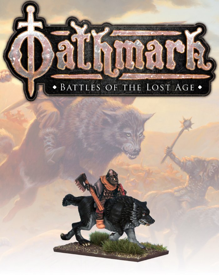 Oathmark Goblin Wolf Rider Champion 1, 28 mm Scale Metal Figures